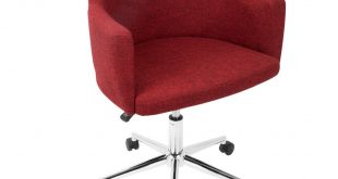 Lumisource Andrew Contemporary Adjustable Red Fabric Office Chair