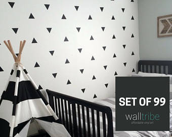 Removable Wall Decals - Removable Wall Stickers - Vinyl Triangle Wall Art  0036