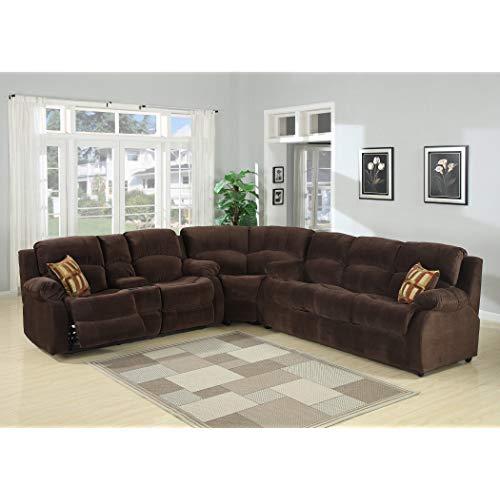 Christies Home Living TRACEY-3PC-SECTIONAL 3 Piece Tracey Fabric  Contemporary Reclining Room Sectional