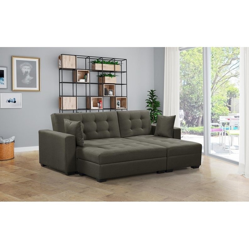 Shop BroyerK 3 pc Reversible Sectional Sleeper Sofa Bed - Free Shipping  Today - Overstock - 26271873