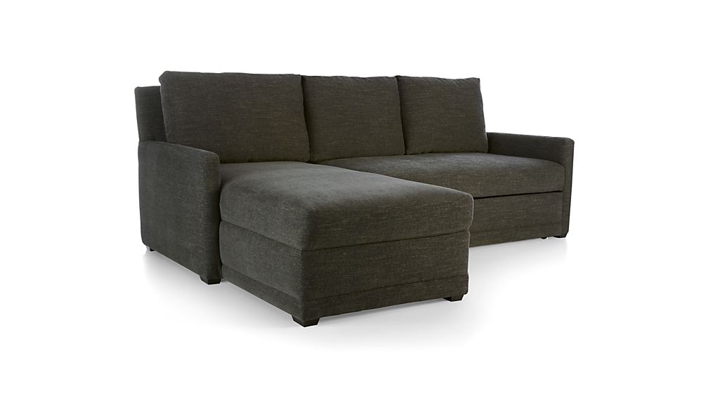 Reston 2-Piece Left Arm Chaise Trundle Sleeper Sectional Sofa + Reviews |  Crate and Barrel