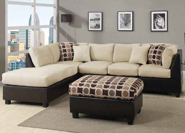Sectional sofa with an ottoman furniture