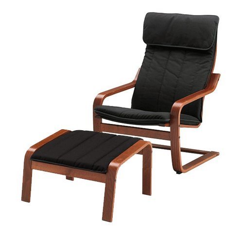 Ikea Poang Chair and Ottoman