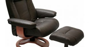 Havana Leather Fjords ScanSit 110 Recliner Chair and Ottoman