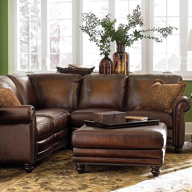 Small leather sectional sofa