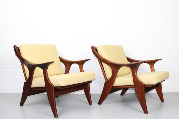Small Lounge Chairs by De Ster Gelderland, 1950s, Set of 2 1
