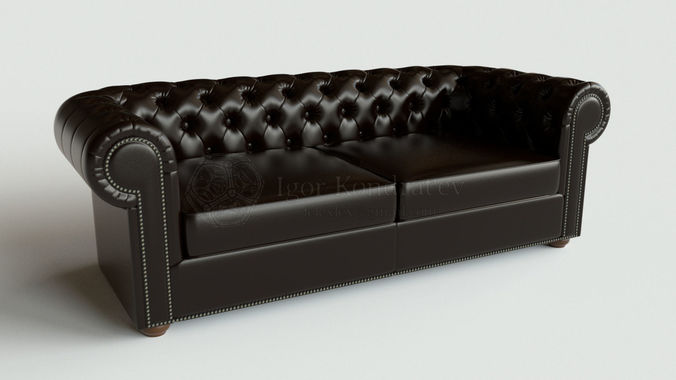 chester sofa lounge type2-2 high poly 3d model obj mtl fbx blend dae 1
