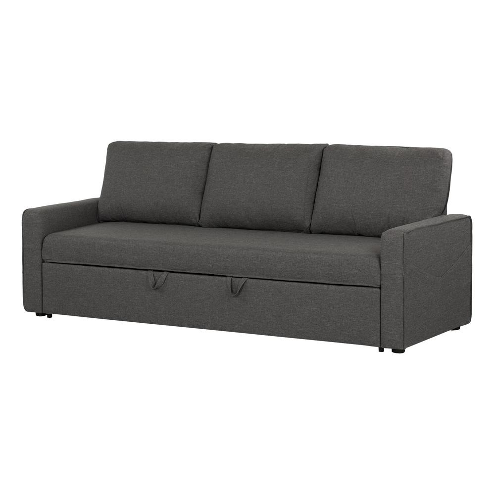 Live-it Cozy 3-Seat Charcoal Gray Sofa Bed