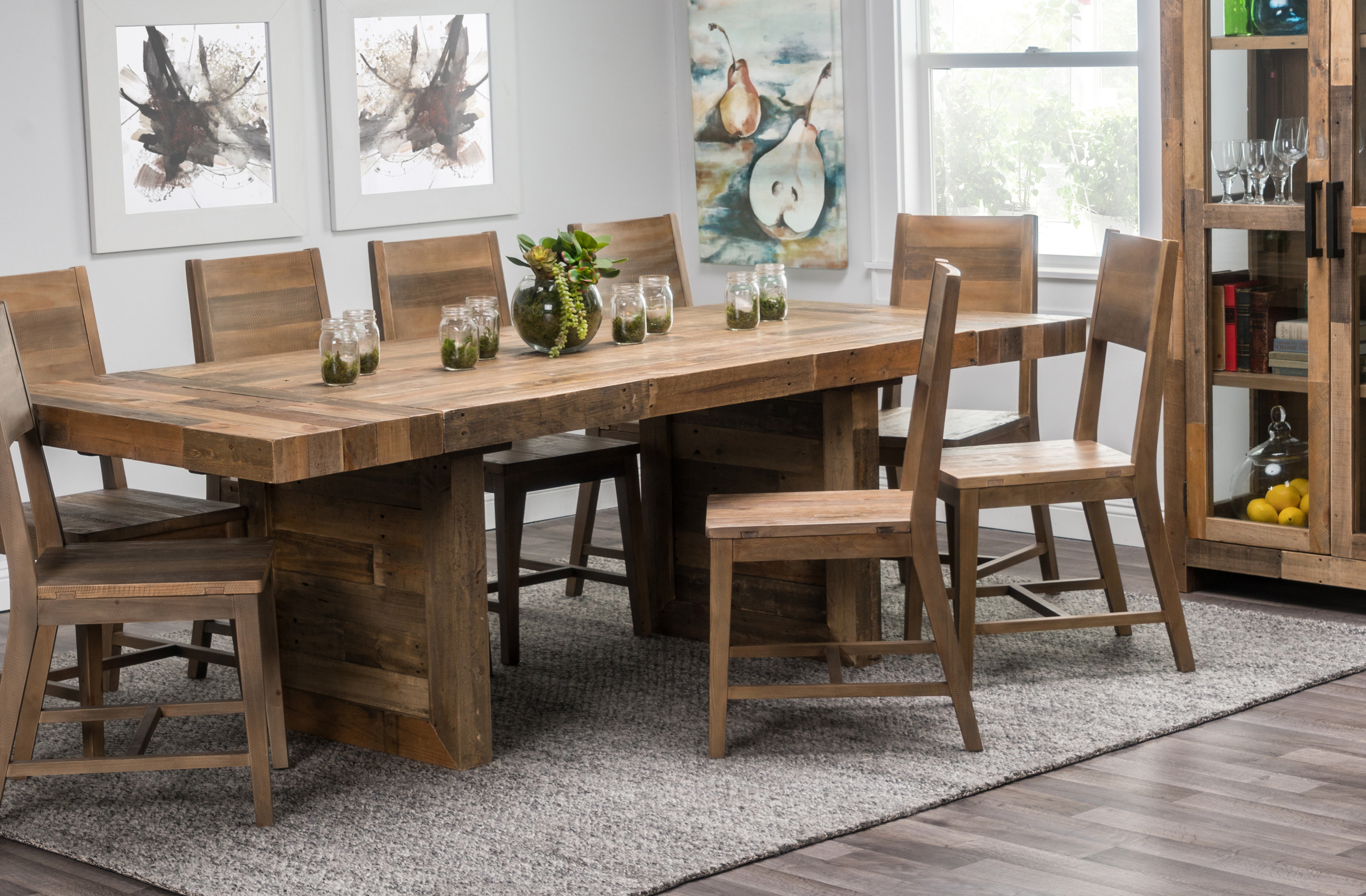 natural wood dining table for 8        <h3 class=