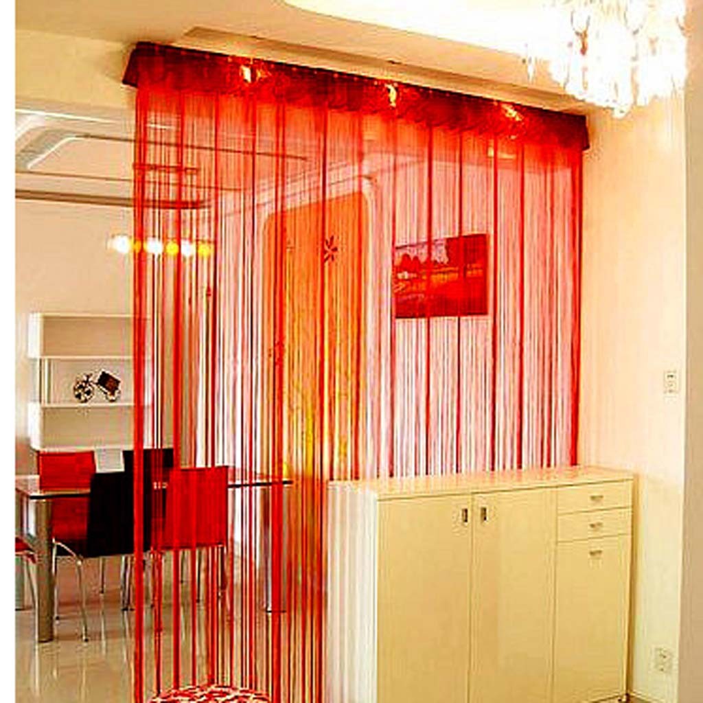 Red String Curtain Panel