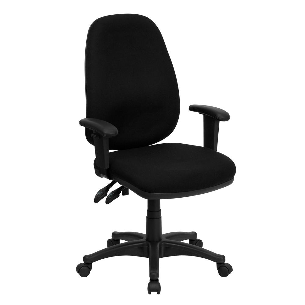 This review is from:High Back Black Fabric Executive Ergonomic Swivel  Office Chair with Height Adjustable Arms