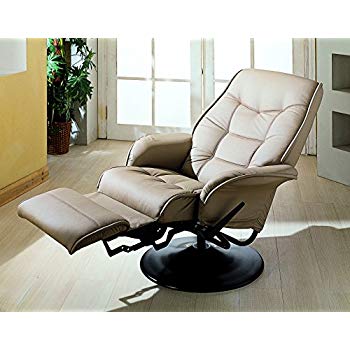Berri Swivel Recliner with Flared Arms Beige