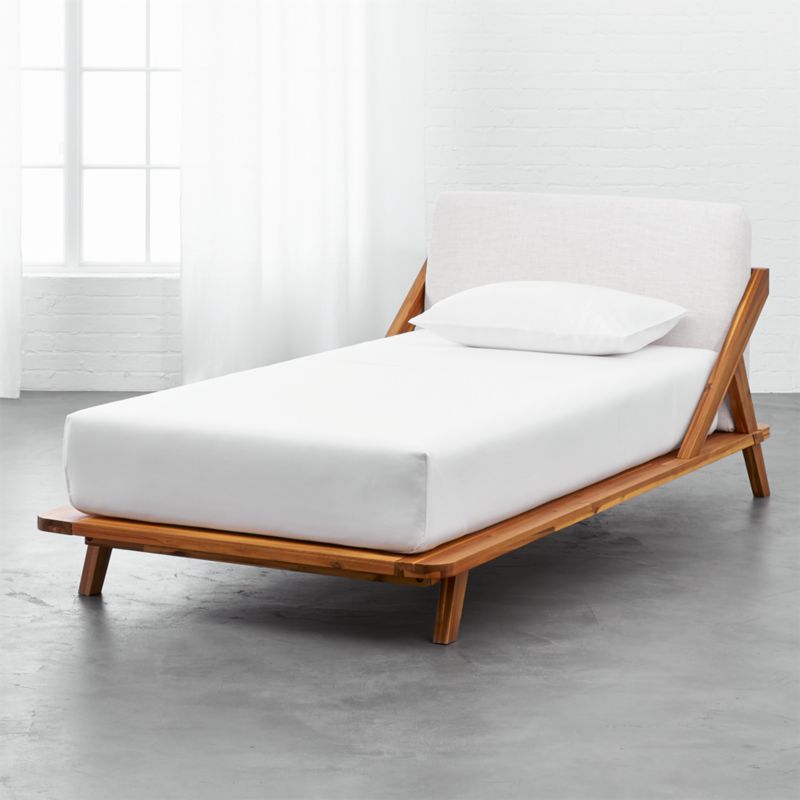 drommen acacia wood twin bed