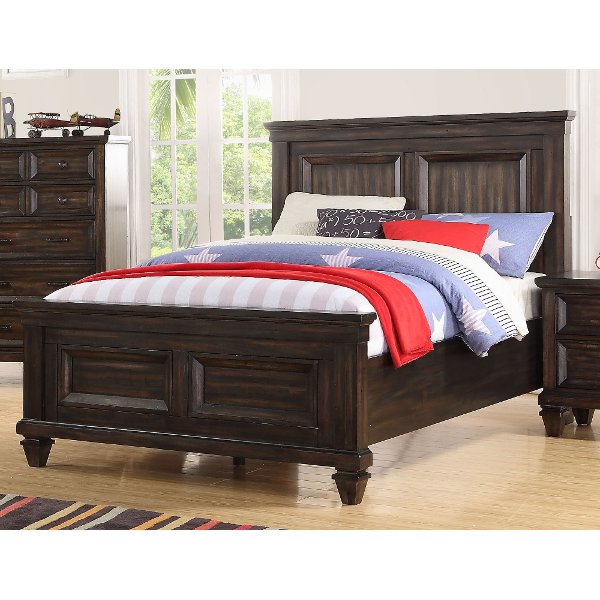 Classic Traditional Brown Twin Bed - Sevilla