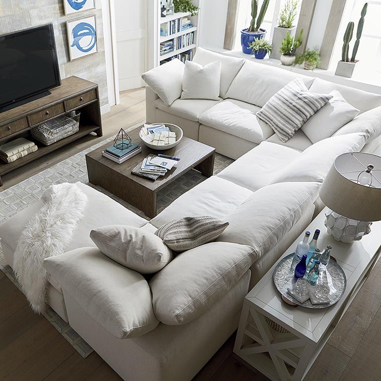 u shaped sofas for small spaces | Envelop Small U Shaped Sectional |  Bassett Home Furnishings