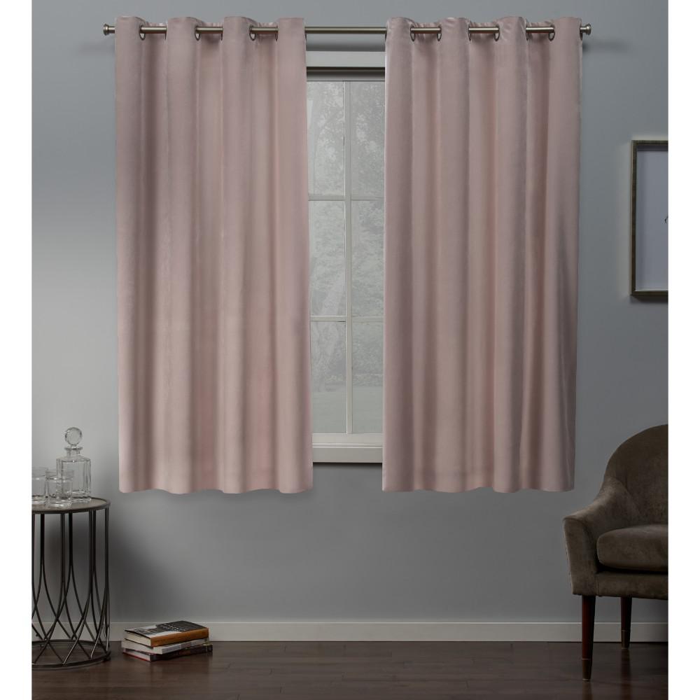 Exclusive Home Curtains Velvet 54 in. W x 63 in. L Velvet Grommet Top