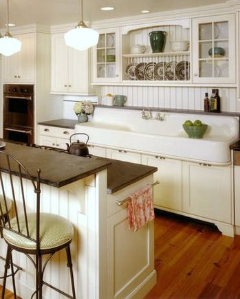 Vintage Kitchen Sink - Cottage Farmhouse Kitchens {inspiring in white} -  Fox Hollow Cottage