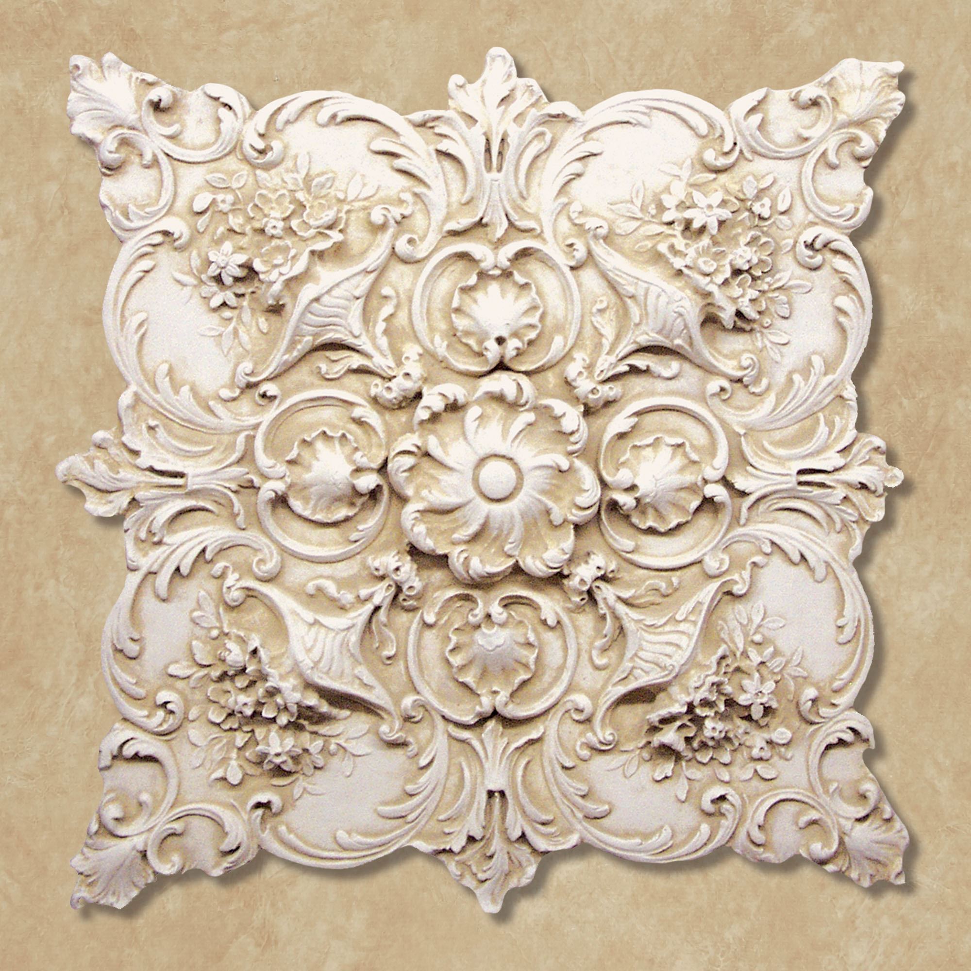 Fiorenza Wall Plaque Antique Ivory. Touch to zoom