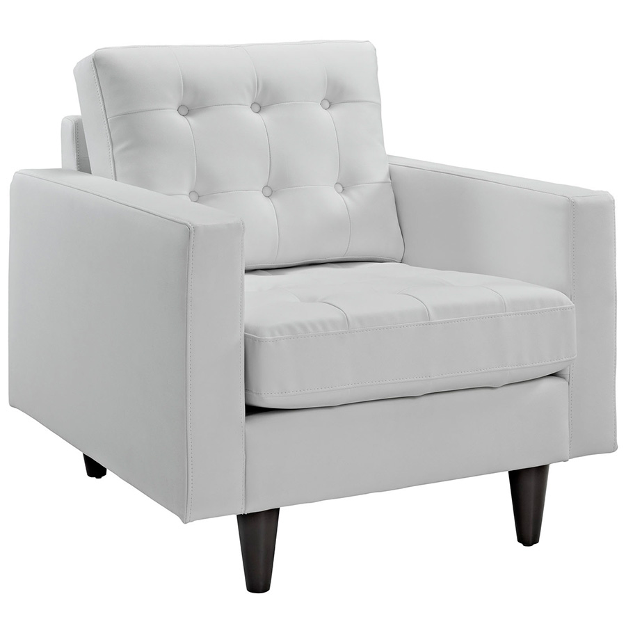 Call to Order · Enfield White Leather Modern Lounge Chair