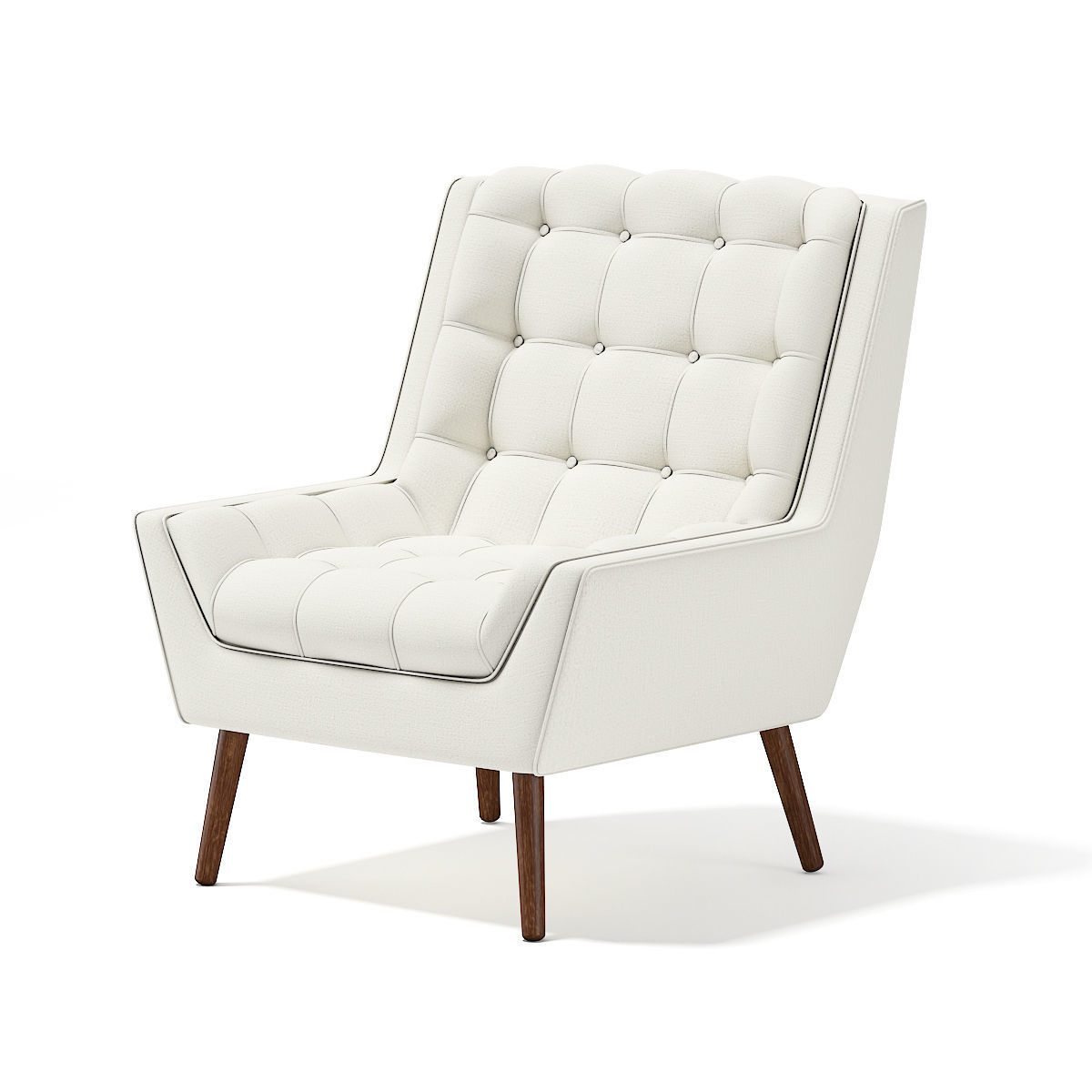 white fabric armchair 3d model max obj mtl fbx c4d ma mb 1