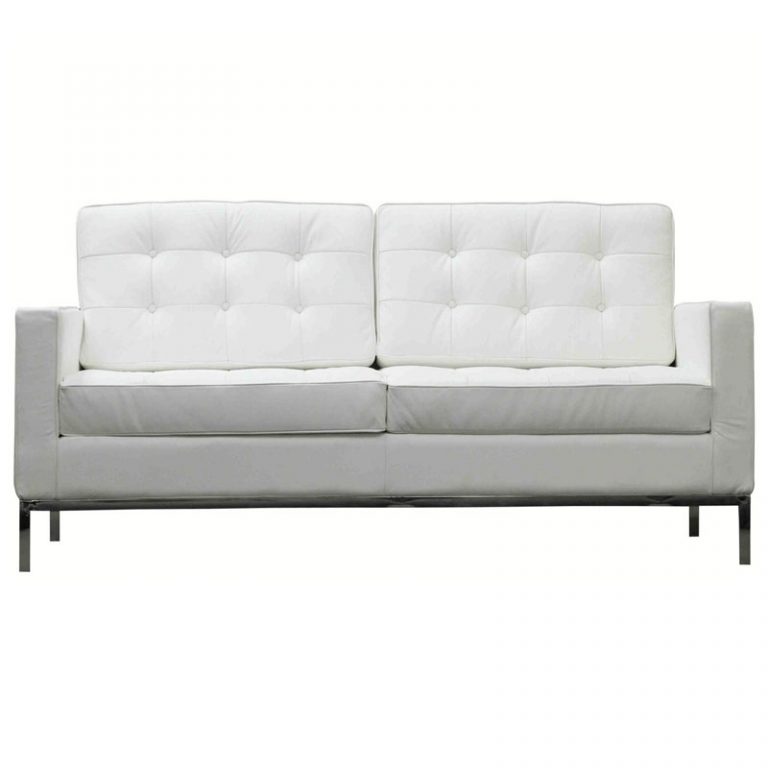 White Leather Loveseat Flower Love   White Leather Loveseat 7748 768x768 