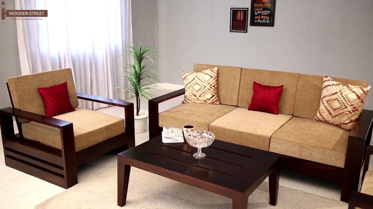 Wooden Sofa Set : Buy Winster 3+1+1 Seater Sofa Set Online - Wooden Street