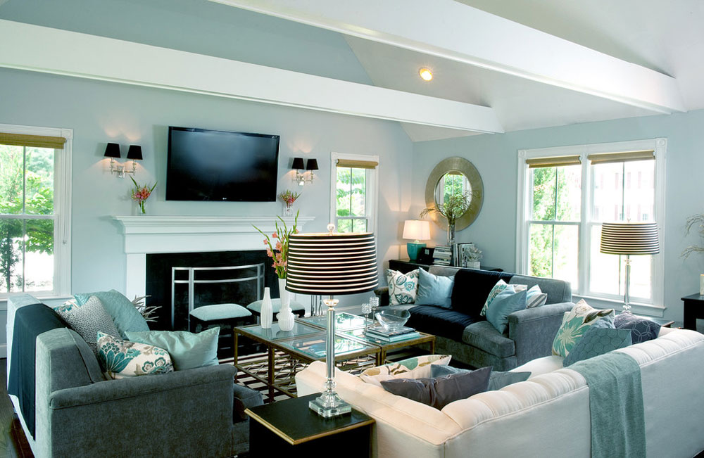 My-Houzz-A-Basic-Builder-Home-Gets-the-Glam-Treatment-by-Mary-Prince-Photography The Aqua Color: How To Use It To Decorate Your Home