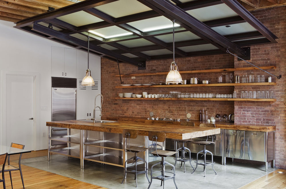 Jane-Kim-Design-by-Jane-Kim-Design ideas for industrial kitchens: cabinets, shelves, chairs and lighting