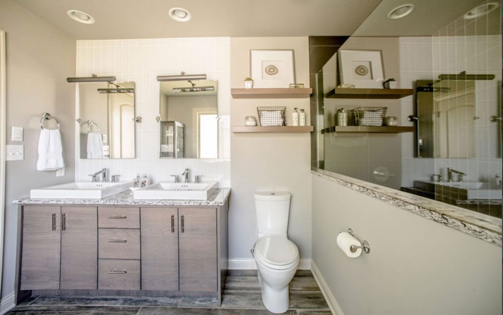 White-Farmhouse-Bathroom-by-Midwest-Remodeling-Restoration Farmhouse bathroom: decor, ideas, lighting and style