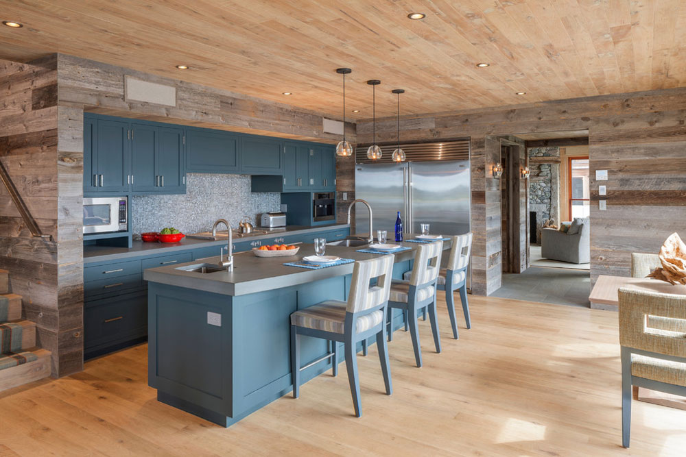 Blue kitchen ideas from The-Nest-by-Holmes-Hole-Builders-LLC: cabinets, walls and counters