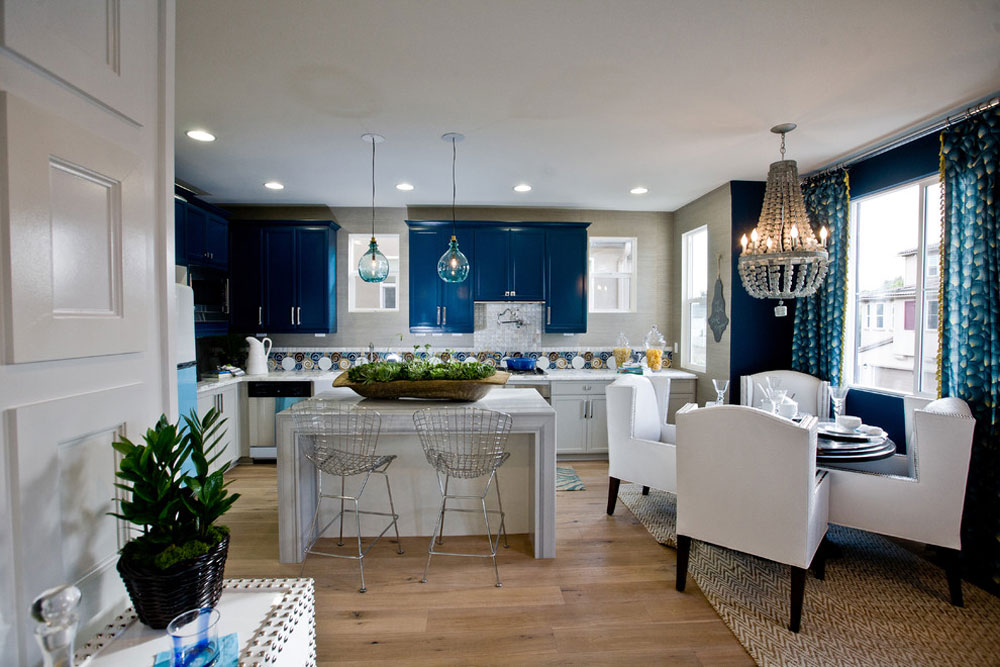 HGTV-Showhouse-Showdown-by-Lulu-Designs Blue Kitchen Ideas: Cabinets, Walls and Counters