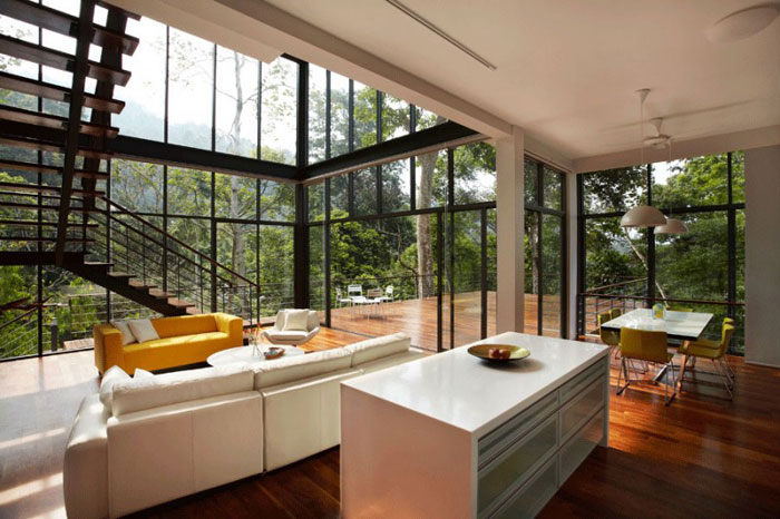 73517625478 Gorgeous deckhouse in the woods Designed by Choo Gim Wah Architect