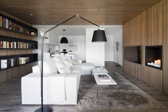 b2 Minimalist apartment with lots of bookshelves designed by Susanna Cots in Barcelona