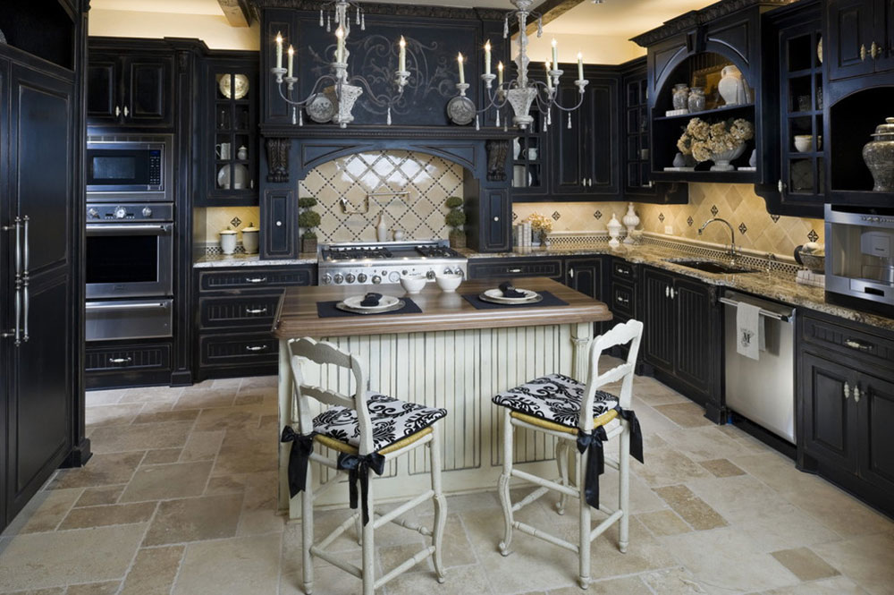Kitchens-with-black-cupboards-can-still-be-bright3 Kitchens with-black cupboards - pictures and ideas