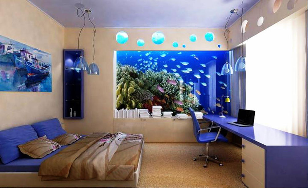 Change the look of your room with this aquarium tank 8 Change the look of your room with these aquarium tanks