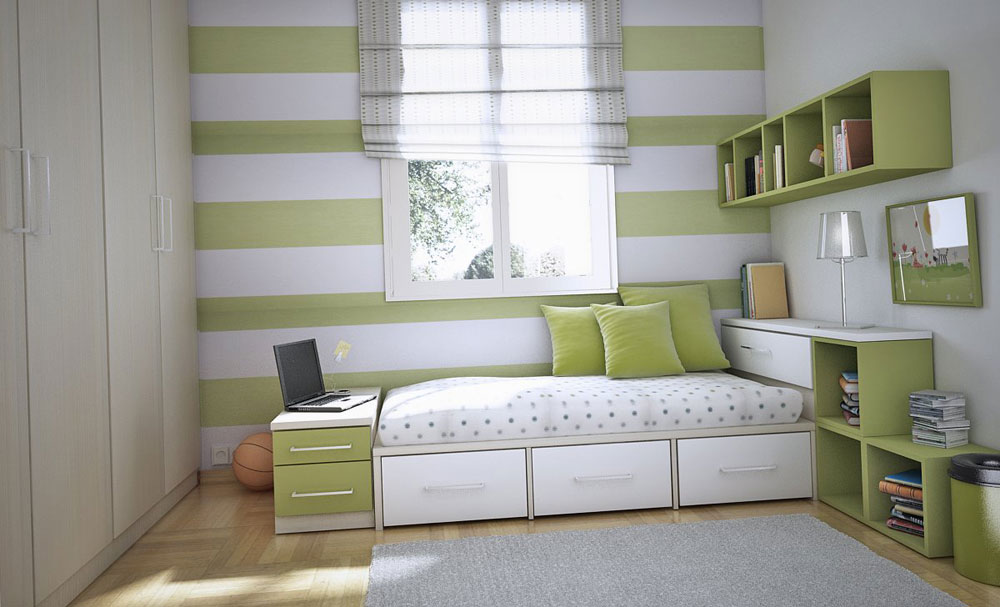 The not at all extravagant bedroom with striped walls-10 The not at all extravagant bedroom with striped walls