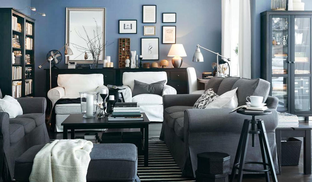 Modern and elegant gray living room interior-5 Modern and elegant gray living room interior