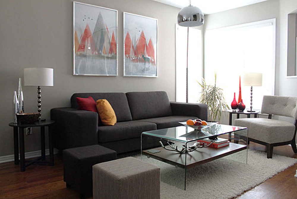 Modern and elegant gray living room interior-10 Modern and elegant gray living room interior