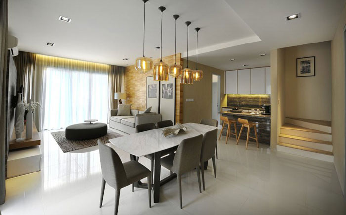 83422645435 Elegant interior design in Kuala Lumpur by Blu Water Studio