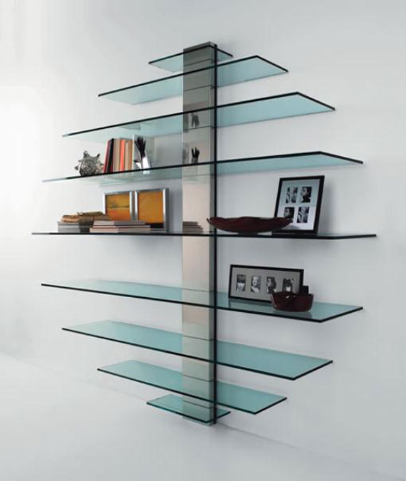 f5 Interesting floating bookshelves that would look great on your walls