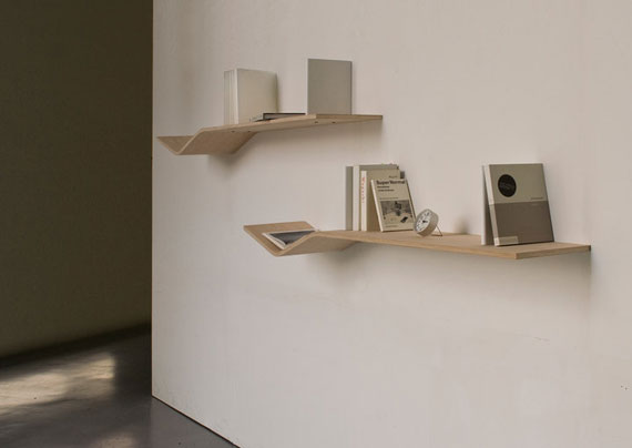 f24 Interesting floating bookshelves that would look great on your walls