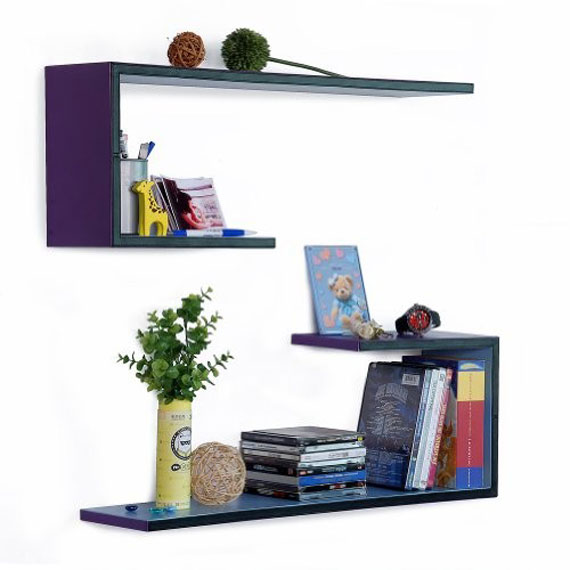 f20 Interesting floating bookshelves that would look great on your walls