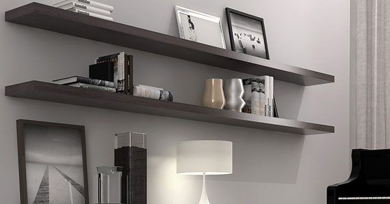 f39 Interesting floating bookshelves that would look great on your walls