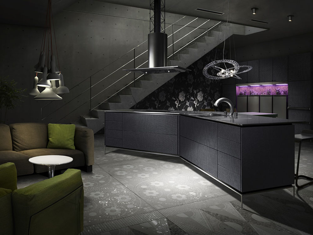 b27 The unexpected stylish look of black kitchen designs