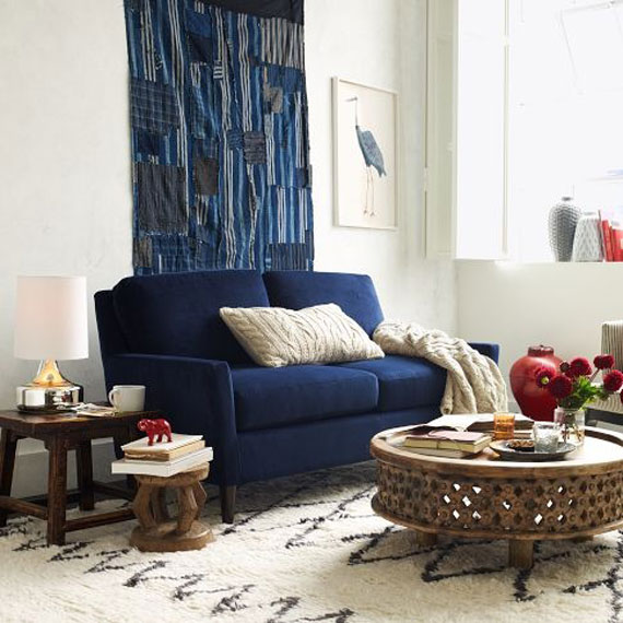 b11 Examples of living rooms decorated in blue