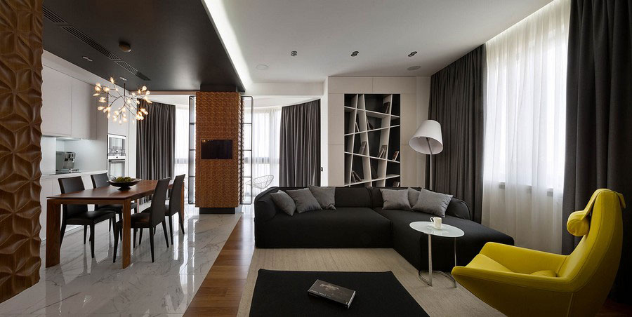 Contemporary-graphite-penthouse-designed by-Denis-Rakaev-1 Contemporary-graphite-penthouse designed by Denis Rakaev