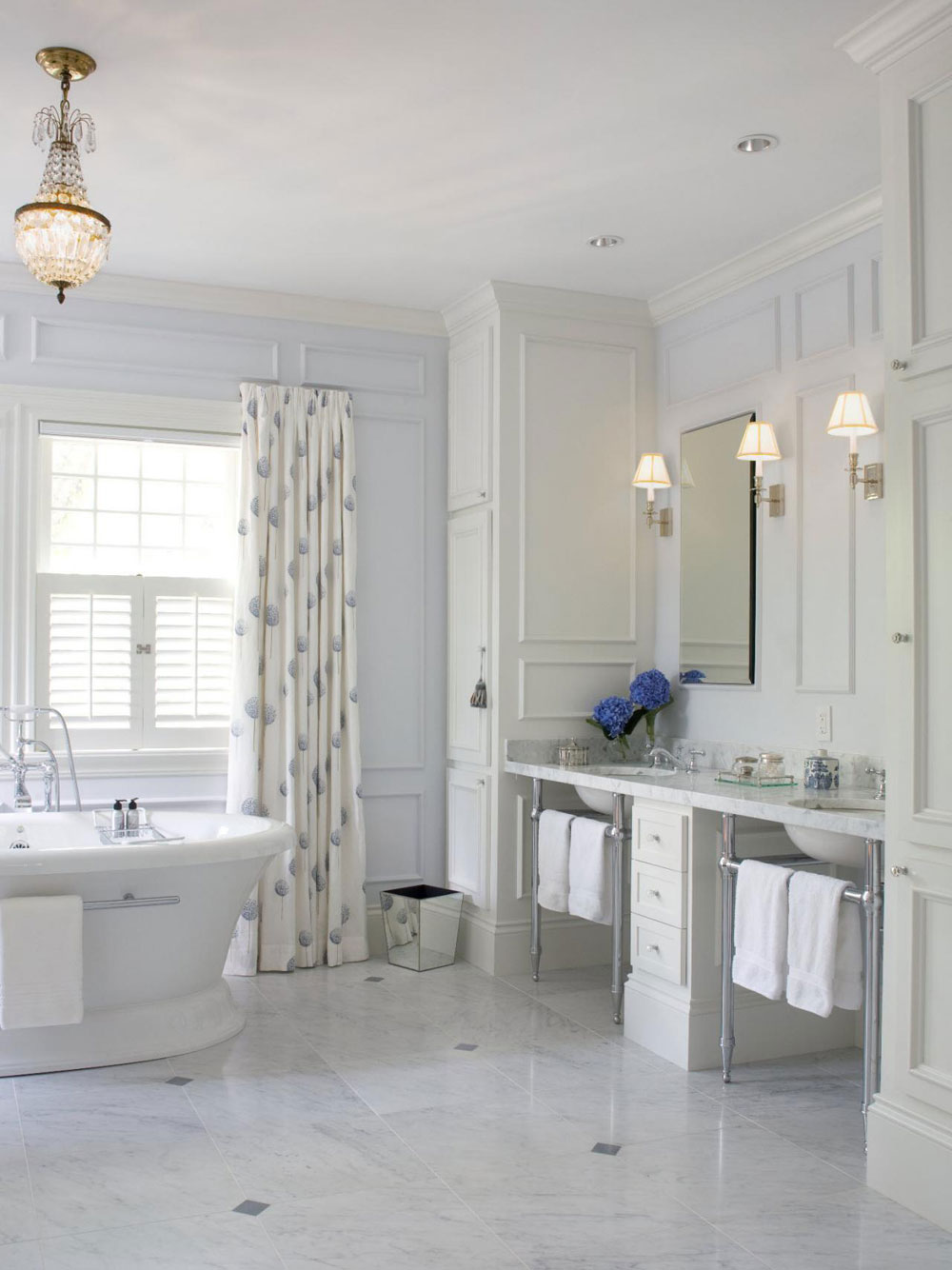 Creating a White Bathroom Interior Design 1 Create a white bathroom interior design