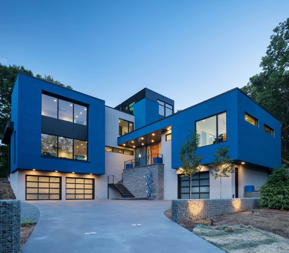 Environmentally friendly house with a contemporary design