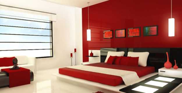 Importance of red color in interior design and decoration ideas