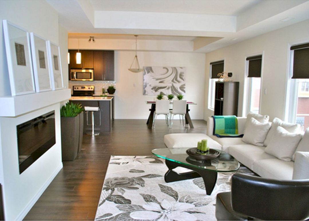Interior design for rectangular living room